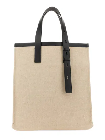 Ferragamo Tote Bag With Logo In Beige