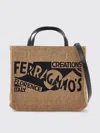 Ferragamo Small Logo-embroidered Tote Bag In Honey