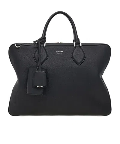 Ferragamo Tote In Black