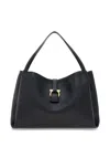Ferragamo Women Medium Leather Shoulder Bag In Black