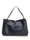 Ferragamo Women Navy Blue Leather Tote, Onesize Luxury Totes For Women Darveys