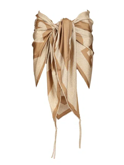 Ferragamo Tr Venna Skirts Beige In Multi