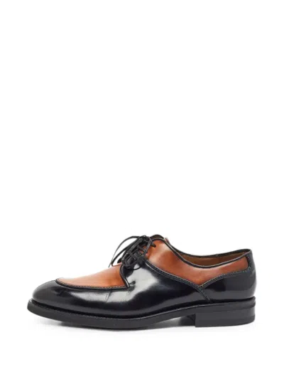 Pre-owned Ferragamo Tramezza Derby Shoes In Black