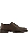 Ferragamo Man Lace-up Shoes Cocoa Size 11.5 Leather In Brown