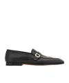 Ferragamo Tramezza Loafer With Gancini Ornament In Black