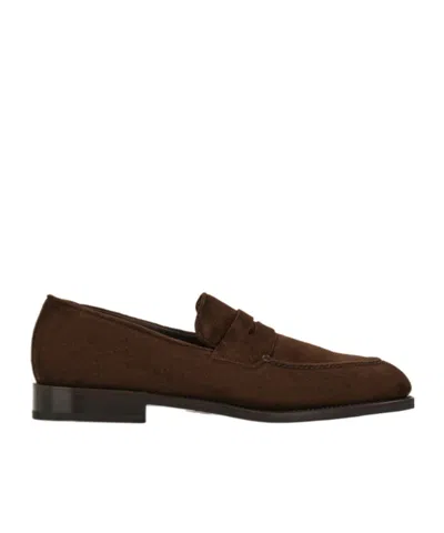Ferragamo Tramezza Penny Loafer In Brown