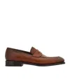 Ferragamo Tramezza Penny Loafers In Brown