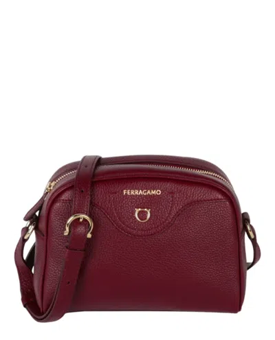 Ferragamo Travel Camera Crossbody Bag In Red