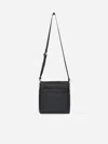 Ferragamo Gancini Pattern Leather Crossbody Bag In Nero
