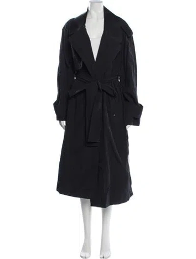 Pre-owned Ferragamo Trench Coat In Black