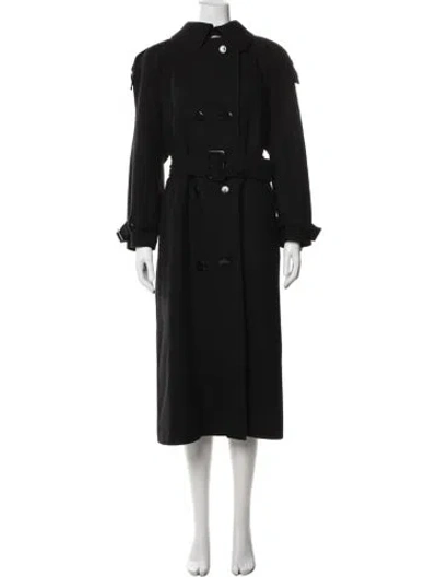 Pre-owned Ferragamo Trench Coat In Black