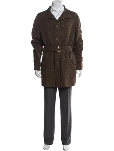 Pre-owned Ferragamo Trench Coat In Brown