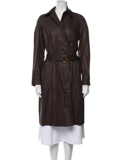 Pre-owned Ferragamo Trench Coat In Brown