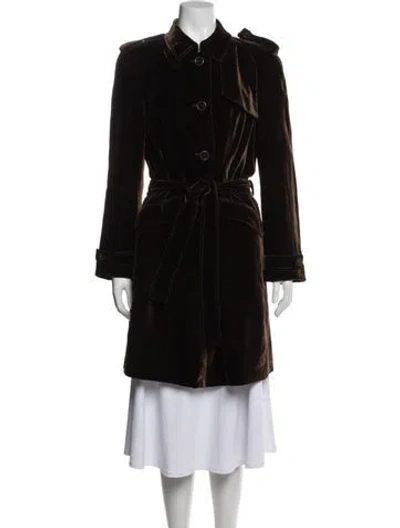 Pre-owned Ferragamo Trench Coat In Brown