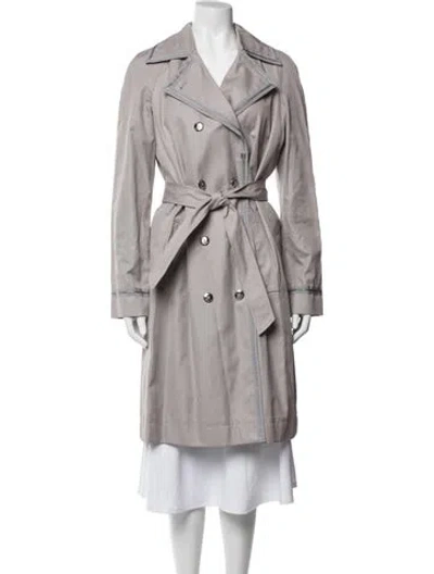 Pre-owned Ferragamo Trench Coat In Grey