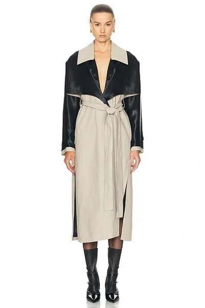 Ferragamo Trench Coat In Stone