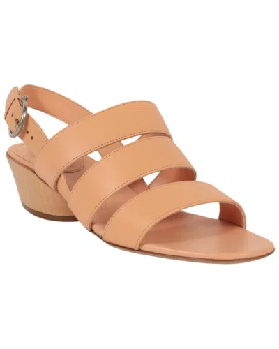 Ferragamo Trezze 30 Leather Sandal In Beige