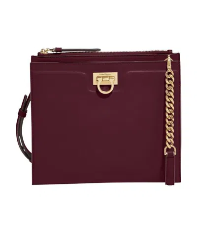 Ferragamo Trifold Cross-body Bag In Red