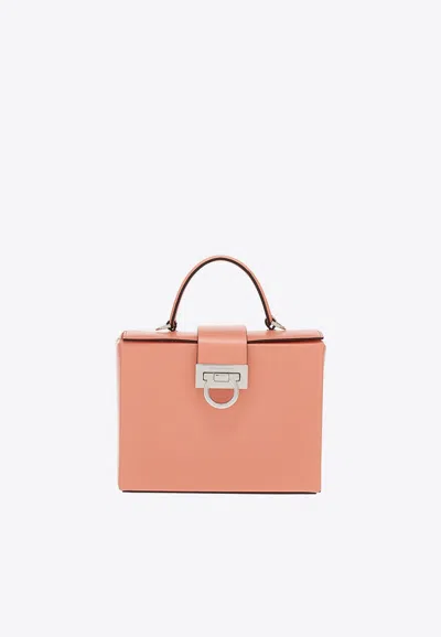 Ferragamo Trifolio Box Bag In Pink