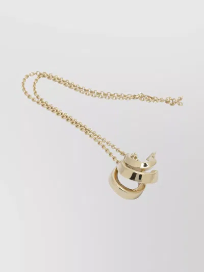 Ferragamo Triple Gancini Chain Pendant Necklace In Gold