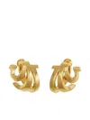 Ferragamo Triple Gancini Earrings Gold-tone Finish In Gold