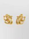 Ferragamo Triple Gancini Earrings Gold-tone Finish In Gold