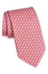 Ferragamo Trofeo Gancini Silk Tie In Red