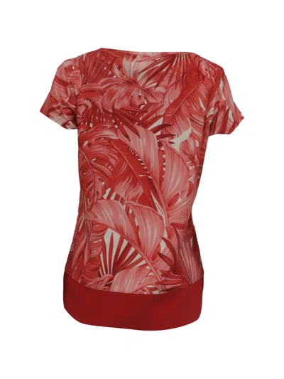 Pre-owned Ferragamo Tropical-print T-shirt In 红色