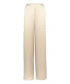 Ferragamo Woman Satin Pajama Trouser In Beige