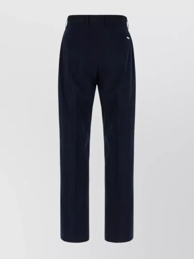 Ferragamo Trousers Cotton Belt Loops In Blue