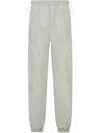 Ferragamo Logo Patch Drawstring Track Pants In Gray