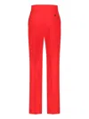 Ferragamo Straight With Pleat Pants In Red