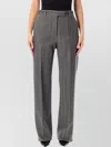Ferragamo Trousers With Herringbone Pattern And Pockets In Multi