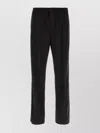 Ferragamo Trousers Wool Blend Elastic Waistband In Black