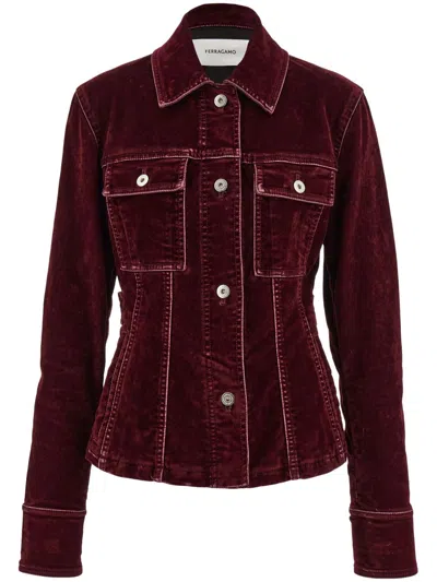 Ferragamo Trucker Jacket In Red