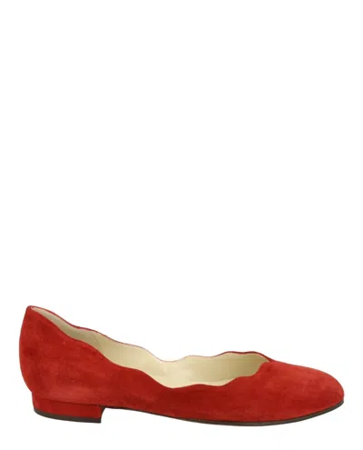 Ferragamo Turchina Archive Limited Edition 1960s Suede Ballet Flats In Red