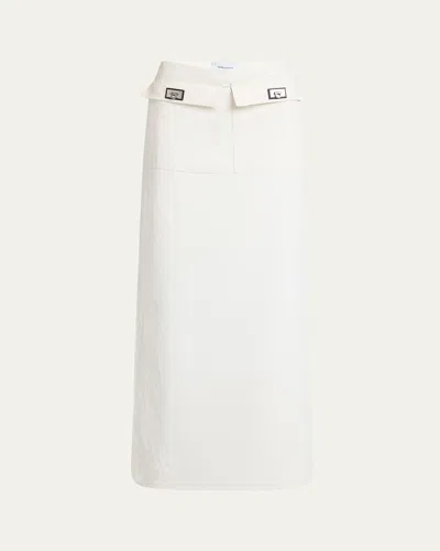 Ferragamo Turn-lock Pocket Maxi Skirt In Multi