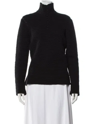 Pre-owned Ferragamo Turtleneck Sweater In Black