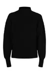 Ferragamo Ribbed Texture Wool Turtleneck Sweater
