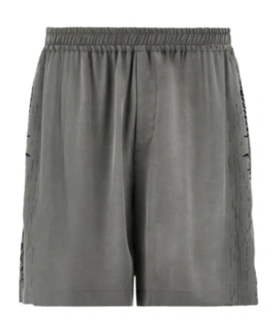 Ferragamo Tuscany Print Bermuda Short In Gray