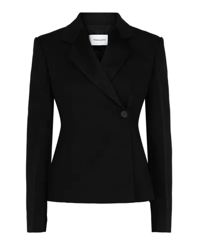 Ferragamo Tuxedo Jacket In Black