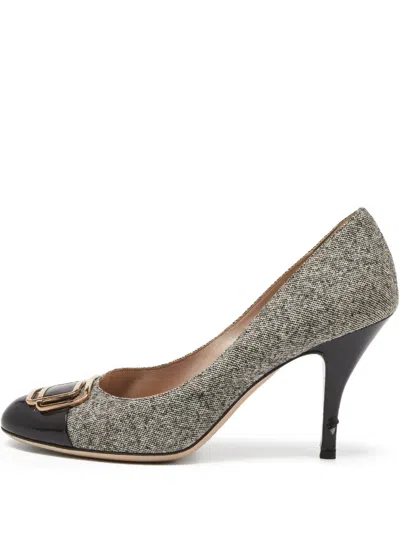 Pre-owned Ferragamo Tweed Heeled Pumps