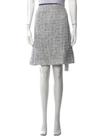 Pre-owned Ferragamo Tweed Pattern Mini Skirt In Neutrals