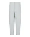 Ferragamo Twill Chino Trousers In Silver