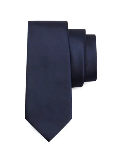Ferragamo Twill-weave Silk Tie In Blue
