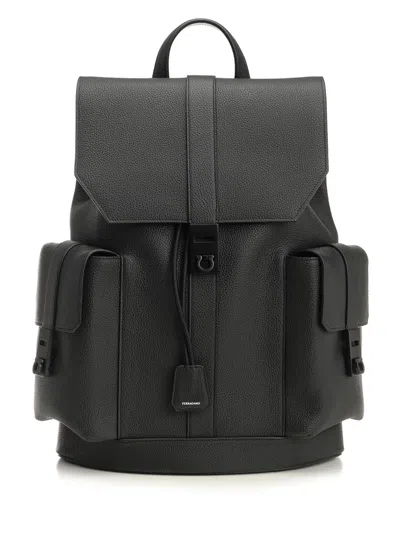 Ferragamo Twins 1/2 Vit. Volta Smar Nero Backpacks & Travels Black