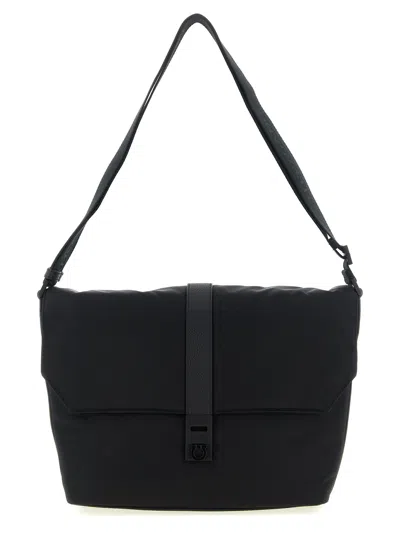 Ferragamo Twins Crossbody Bag In Black