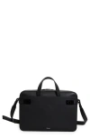 Ferragamo Twins Leather Briefcase In Nero