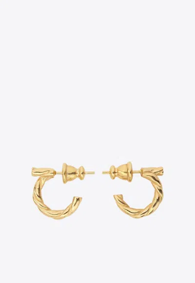 Ferragamo Twist Gancio Hoop Earrings In Gold