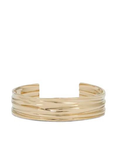 Ferragamo Twisted Design Cuff Bracelet In Gold